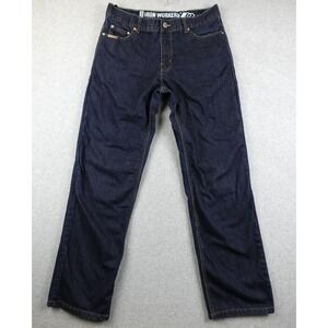 Iron Workers 0398 Kevlar Lined Motorcycle Jeans Mens 34x32 Blue Denim Reinforced